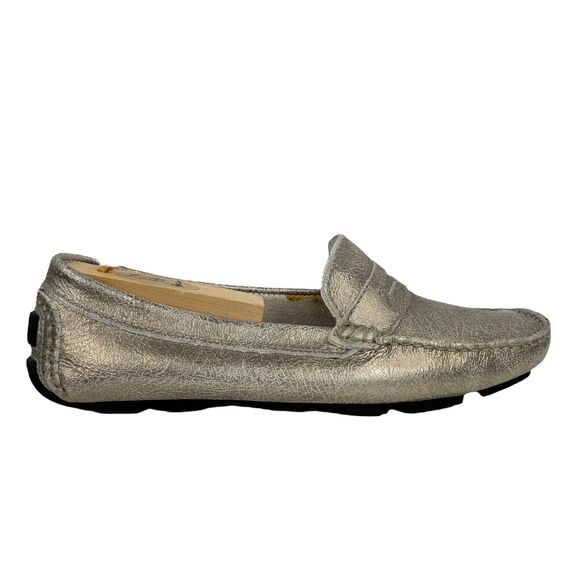 MERCANTI FIORENTINI Men's Leather Metallic Crackle Driving Loafer MOC 8.5 Penny - Picture 6 of 10